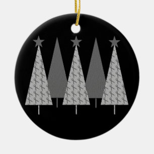 Adorno De Cerámica Árboles de navidad - cáncer de cerebro gris de l