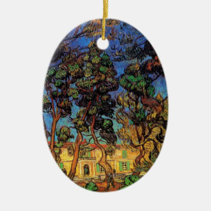 Adorno De Cerámica Árboles de Van Gogh en el jardín, Hospital de Sain