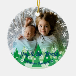 Adorno De Cerámica Árboles navideños: Las nevadas blancas alegran al