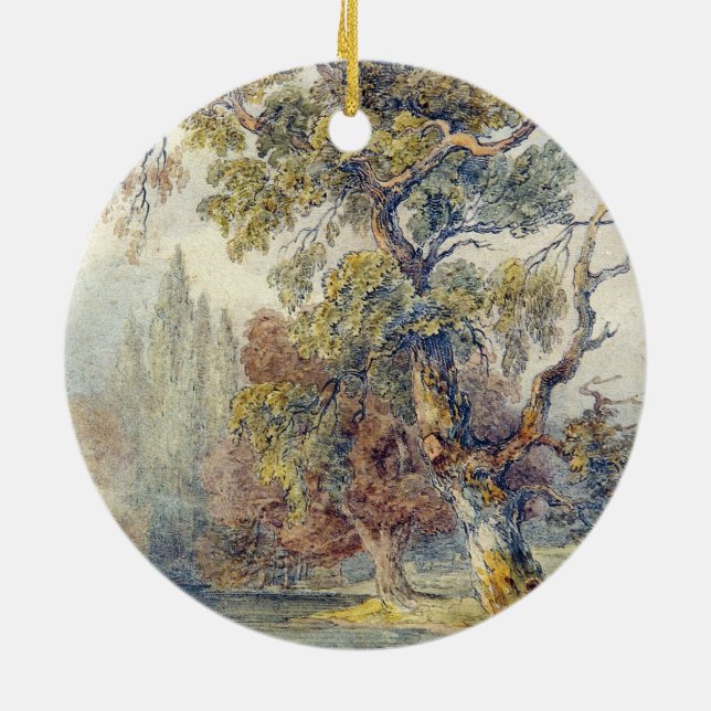 Adorno De Cerámica Árboles y estanques (por John Ruskin) (Atrás)