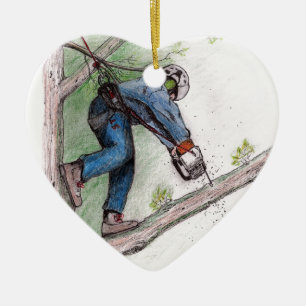 Adorno De Cerámica Arborista del cirujano de árbol