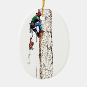 Adorno De Cerámica Arborista del cirujano de árbol