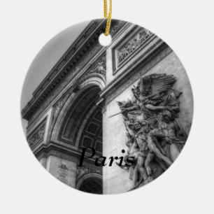 Adorno De Cerámica Arc de Triomphe b/w
