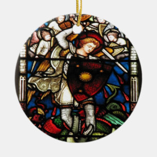 ADORNO DE CERÁMICA ARCÁNGEL DE SAN MIGUEL