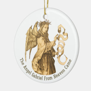 Adorno De Cerámica Archangel Gabriel Navidades de arte personalizado