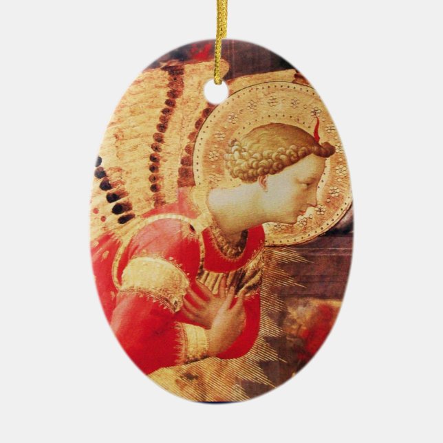 Adorno De Cerámica ARCHANGEL GABRIEL Ruby Gem stone (Frente)