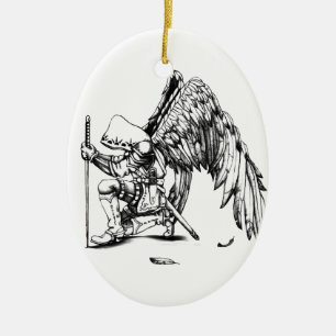 Adorno De Cerámica ArchAngel Warrior