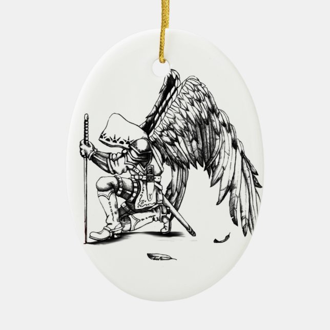 Adorno De Cerámica ArchAngel Warrior (Frente)