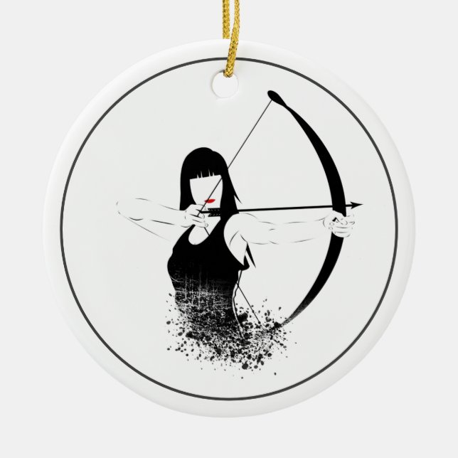 Adorno De Cerámica Archer femenino (Frente)