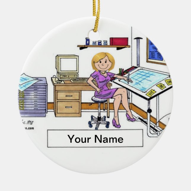 Adorno De Cerámica Architect/Engineer - Female (Frente)