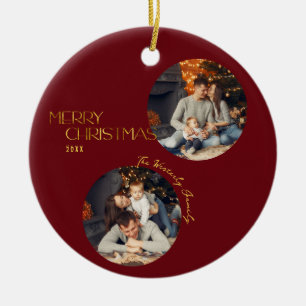 Adorno De Cerámica Arco de Navidad moderno y festivo Foto
