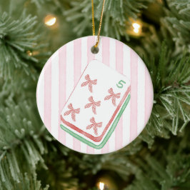 Adorno De Cerámica Arco de Navidad personalizado Mahj-y Mahjong