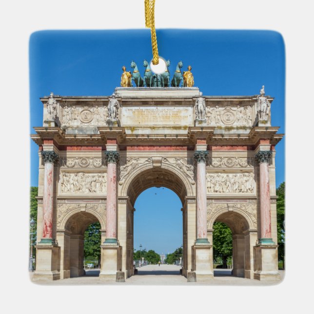Adorno De Cerámica Arco de triunfo de Carrousel en París, Francia (Anverso)
