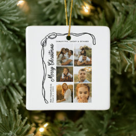 Adorno De Cerámica Arco Feliz Navidad Familia 6 Fotos