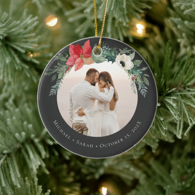 Adorno De Cerámica Arco floral de invierno Fe navideña (Árbol)