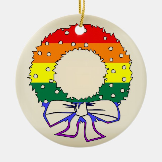 Adorno De Cerámica Arco Iris (Frente)