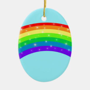 Adorno De Cerámica Arco iris chispeante