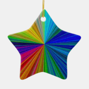 Adorno De Cerámica Arcoiris gradiente circular