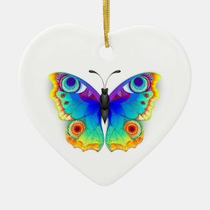 Adorno De Cerámica Arcoiris mariposa Peacock Eye