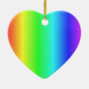 Adorno De Cerámica Arcoiris muy Bonito >Ornamentos cardíacos