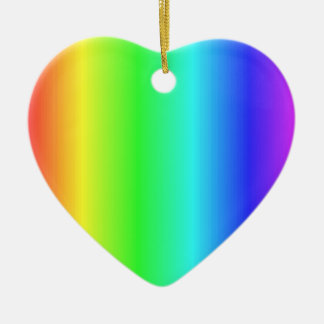 Adorno De Cerámica Arcoiris muy Bonito >Ornamentos cardíacos