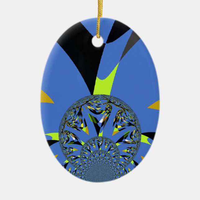 Adorno De Cerámica Arcos de Guay con diseño de arte fractal (Frente)