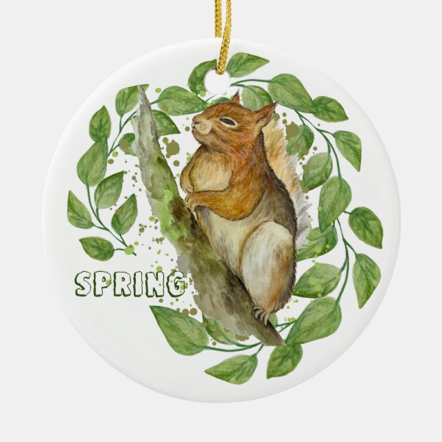 Adorno De Cerámica Ardilla cutánea (Frente)