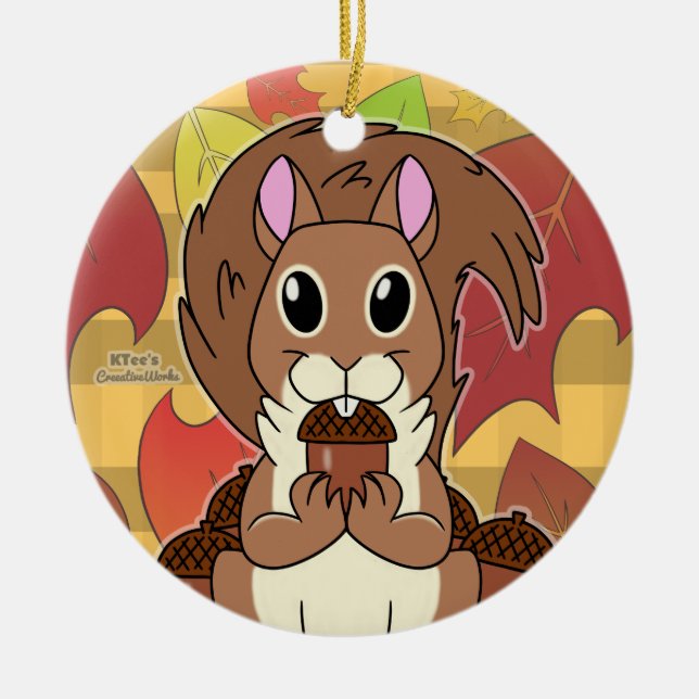 Adorno De Cerámica Ardilla de ardilla - (Frente)