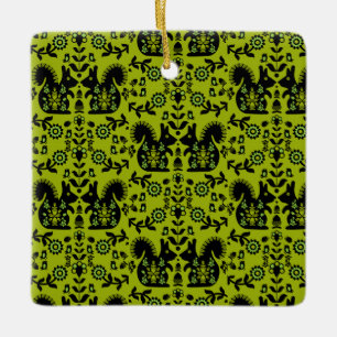 Adorno De Cerámica Ardilla Escandinavia Nórdica Arte Popular