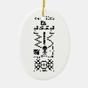 Adorno De Cerámica Arecibo Binary Message Reply