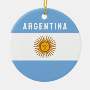 Adorno De Cerámica Argentina Bandera Sudamericana Buenos Aires