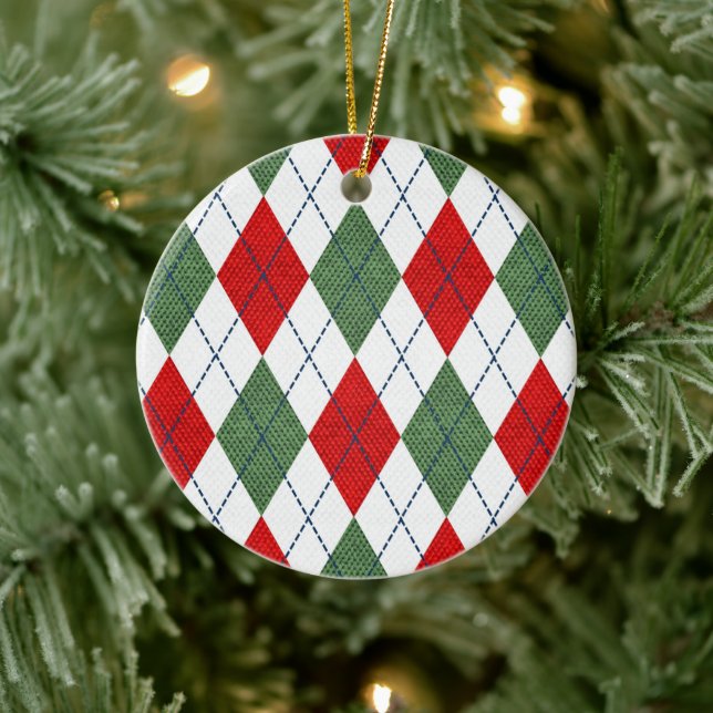 Adorno De Cerámica Argyle de Navidad (Árbol)