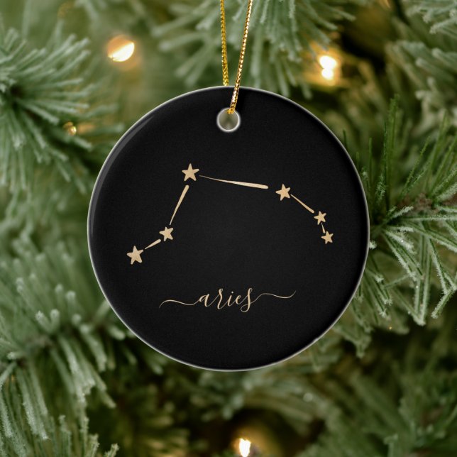 Adorno De Cerámica Aries Constellation Ceramic Ornament (Árbol)