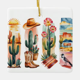 Adorno De Cerámica Arizona State Watercolor Christmas Ornament – Dese