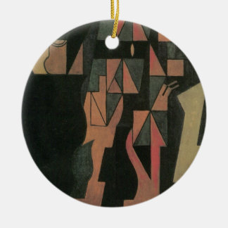 Adorno De Cerámica Arlequín de Juan Gris, Arte Cubista Vintage