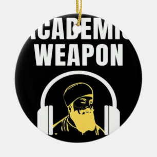Adorno De Cerámica Arma Académica - Clásico Divertido Inspirador