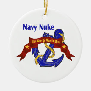 Adorno De Cerámica Arma nuclear USS George Washington de la marina de