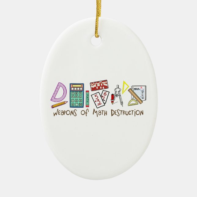 Adorno De Cerámica Armas de la destrucción de la matemáticas (Frente)