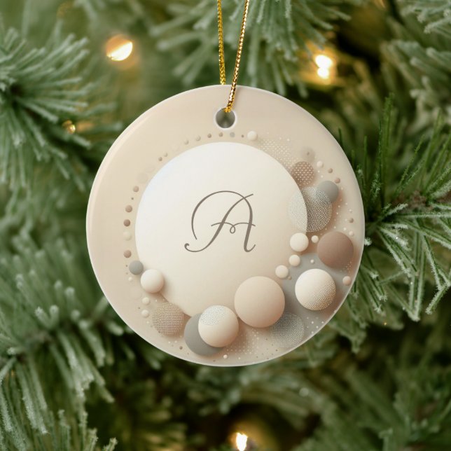 Adorno De Cerámica Armonía de Esfera Monogramada (Árbol)