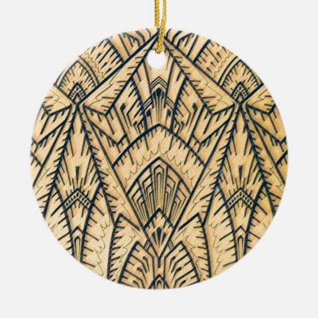 Adorno De Cerámica Arquitecto de Geo del art déco (Frente)