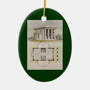 Adorno De Cerámica Arquitectura antigua, planta y villa griega