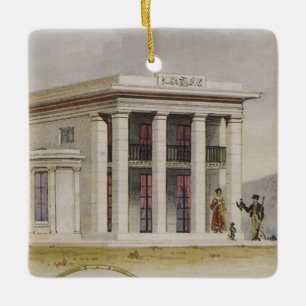 Adorno De Cerámica Arquitectura antigua, planta y villa griega