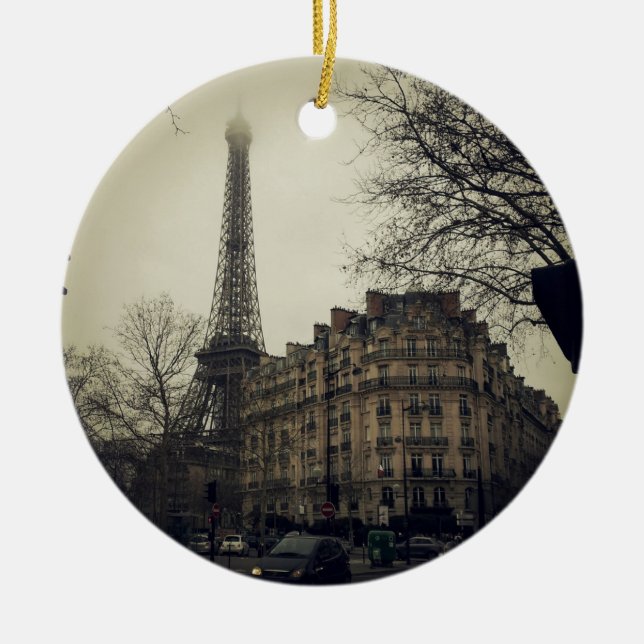 Adorno De Cerámica Arquitectura del edificio de la Torre Eiffel de Pa (Frente)