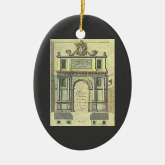 Adorno De Cerámica Arquitectura renacentista de entrada de puerta de  (Frente)