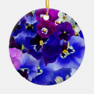 Adorno De Cerámica Arreglo de las flores azules