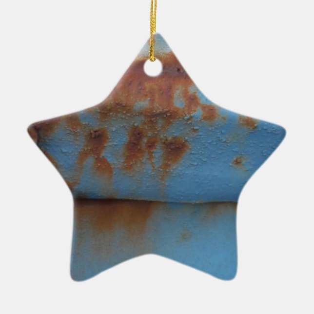 Adorno De Cerámica Arrojado azul vintage (Frente)
