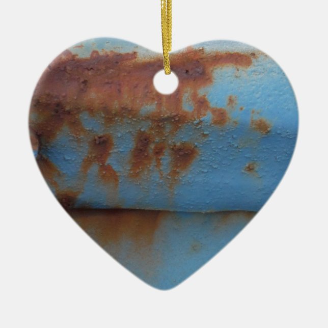 Adorno De Cerámica Arrojado azul vintage (Frente)