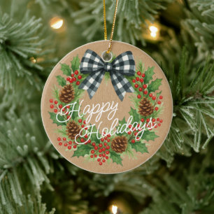 Adorno De Cerámica Arroz negra blanca de hueso rústico