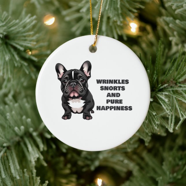 Adorno De Cerámica Arrugas, ronquidos y felicidad pura (Árbol)