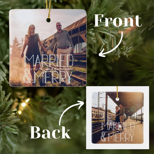 Adorno De Cerámica Art Deco moderno casado y recién casados (Subido por el creador)